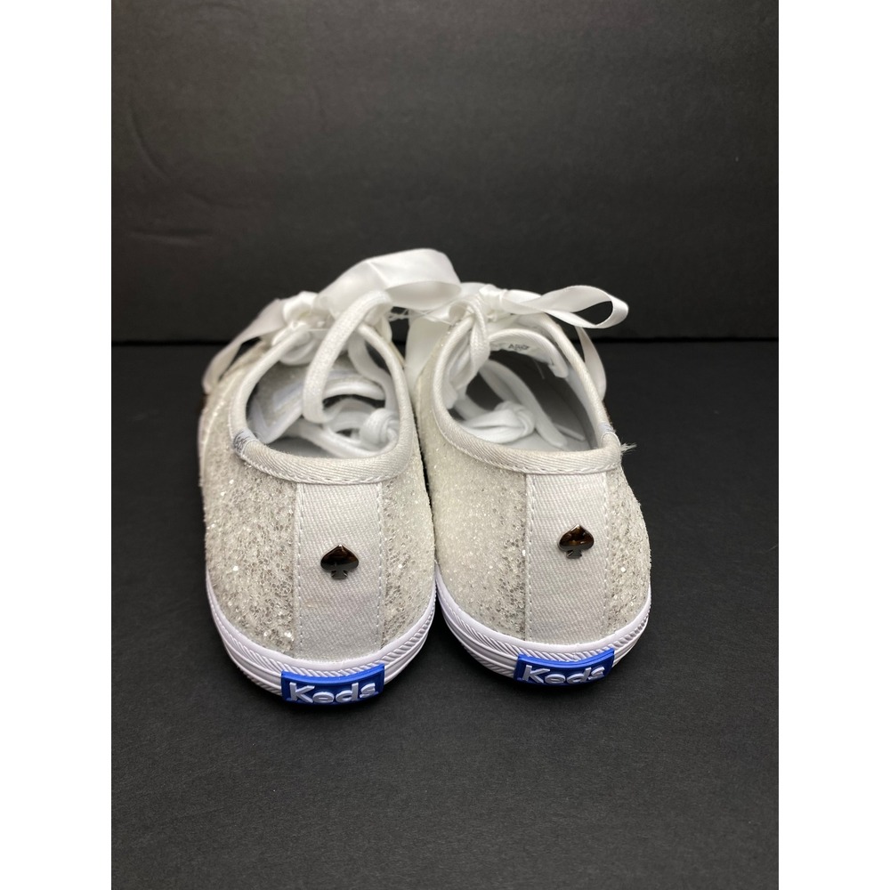 Keds x Kate Spade New York Champion Glitter Sneakers Silver Women's 6 WF57835 - Picture 5 of 9